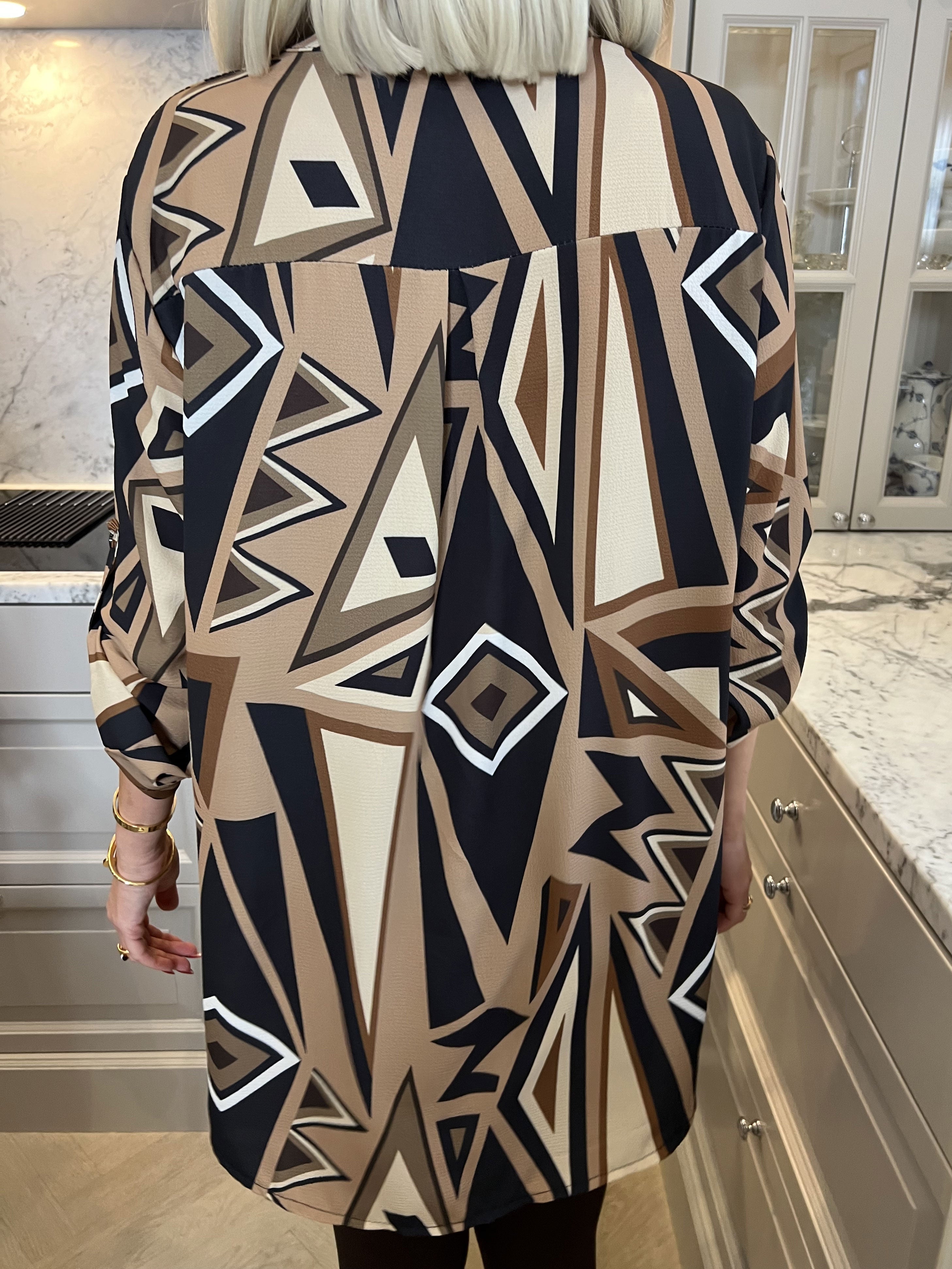 Vanesa Pattern - Mönstrad flerfärgad tunika